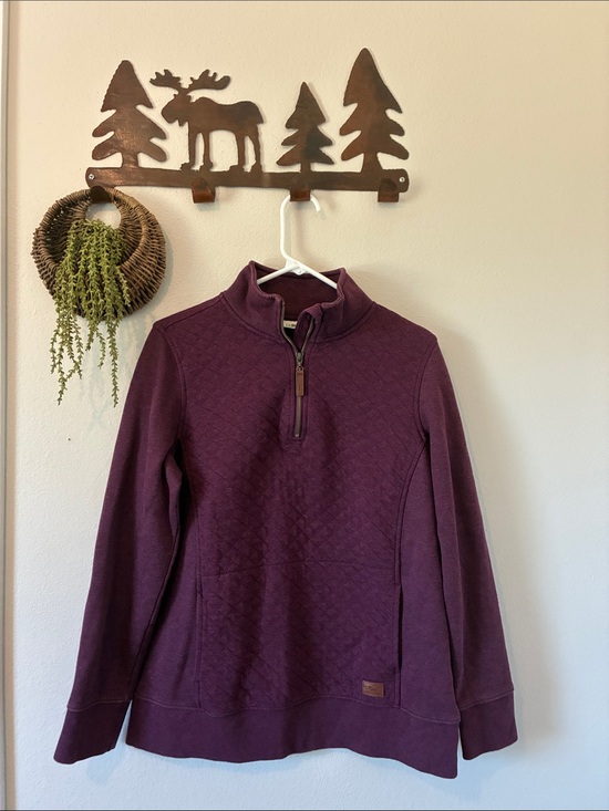 L.L. Bean Tops - L.L. Bean Women’s Quilted Quarter-Zip Pullover Sweatshirt